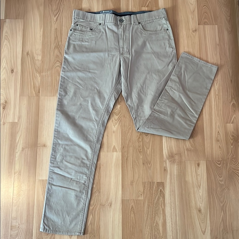 Men's Beige Straight Fit Pants